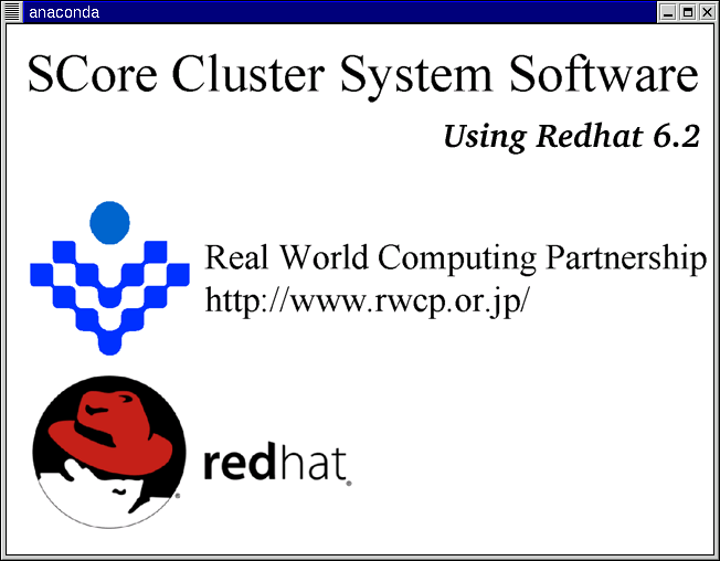 [SCore Cluster System Software Installation Window]