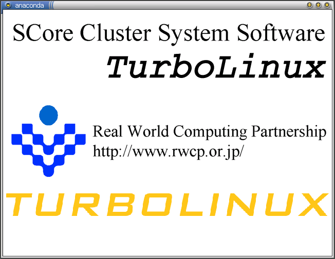 [SCore Cluster System Software Installation Window]