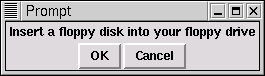 screen shot: Insert Boot Floppy Disk