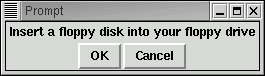 screen shot: Insert Boot Floppy Disk