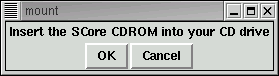 screen shot: Insert CDROM
